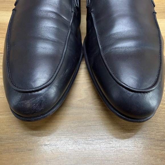 Gravati Wilkes Bashford Mens Dress Shoes 9.5 M Black Venation Apron Toe Slip On main image 9